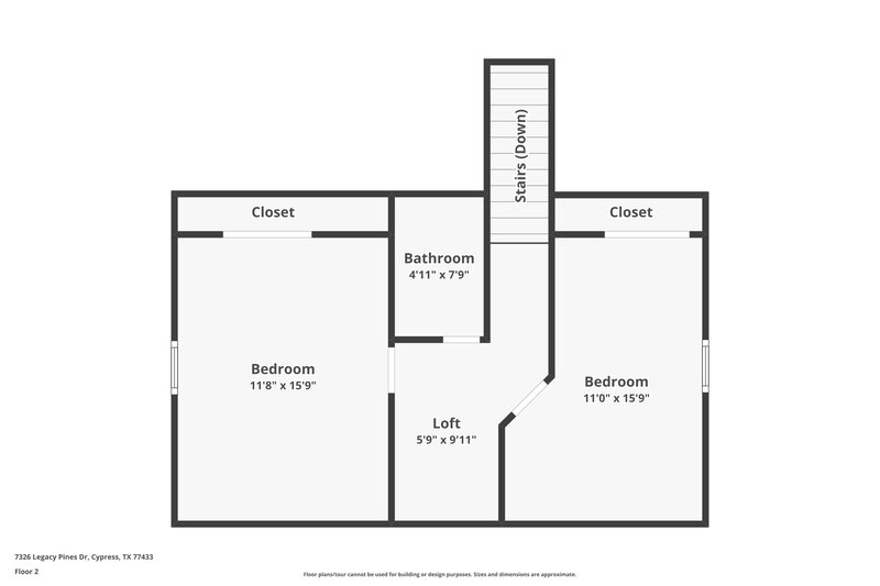 1,830/Mo, 7326 Legacy Pines Drive Cypress, TX 77433 Floor Plan View 2