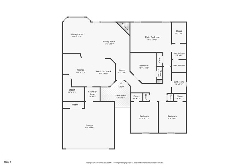 1,950/Mo, 15206 Ringfield Drive Houston, TX 77084 Floorplan View
