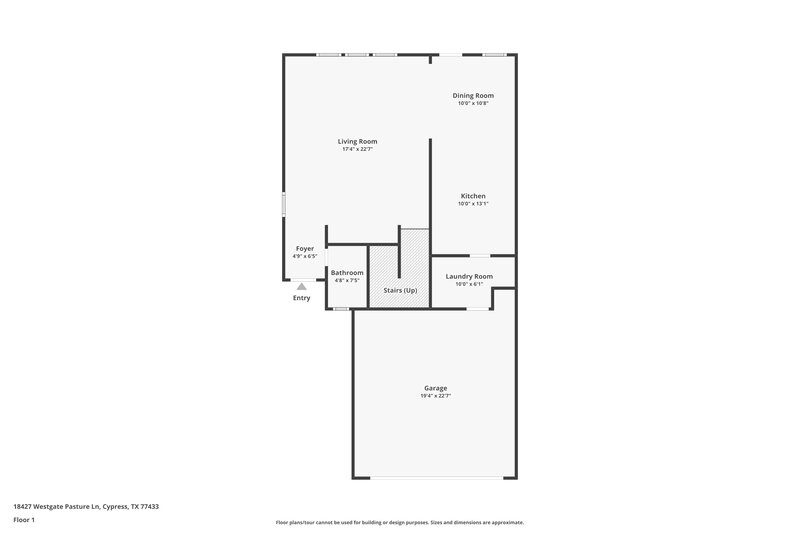 1,720/Mo, 18427 Westgate Pasture Lane Cypress, TX 77433 Floor Plan View