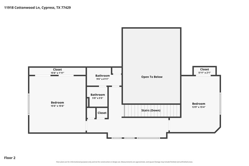 2,390/Mo, 11918 Cottonwood Lane Cypress, TX 77429 Floor Plan View 2