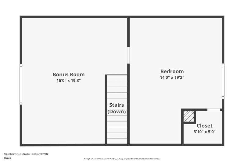 1,950/Mo, 17243 Lafayette Hollow Ln Humble, TX 77346 Floorplan View 2