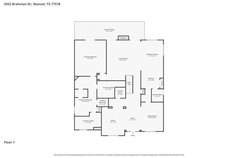 3,980/Mo, 2922 Brahman Dr Manvel, TX 77578 Floor Plan View