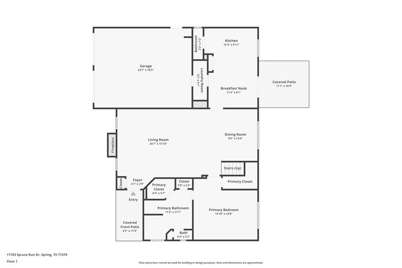 2,045/Mo, 17103 Spruce Run Drive Spring, TX 77379 Floor Plan View