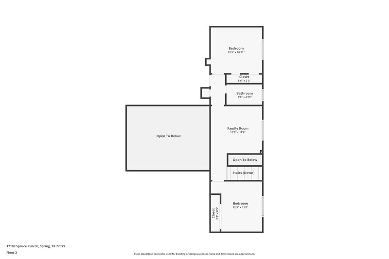 2,045/Mo, 17103 Spruce Run Drive Spring, TX 77379 Floor Plan View 2