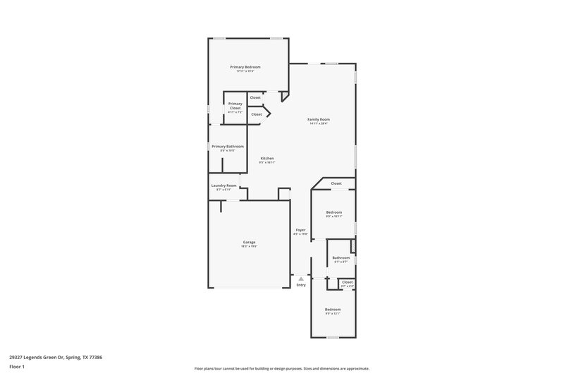 1,965/Mo, 29327 Legends Green Drive Spring, TX 77386 Floor Plan View