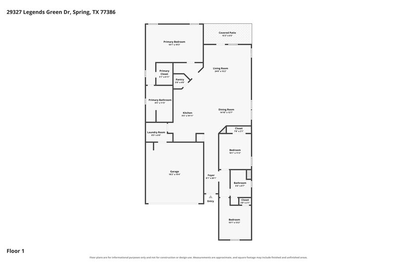 1,865/Mo, 29327 Legends Green Drive Spring, TX 77386 Floor Plan View