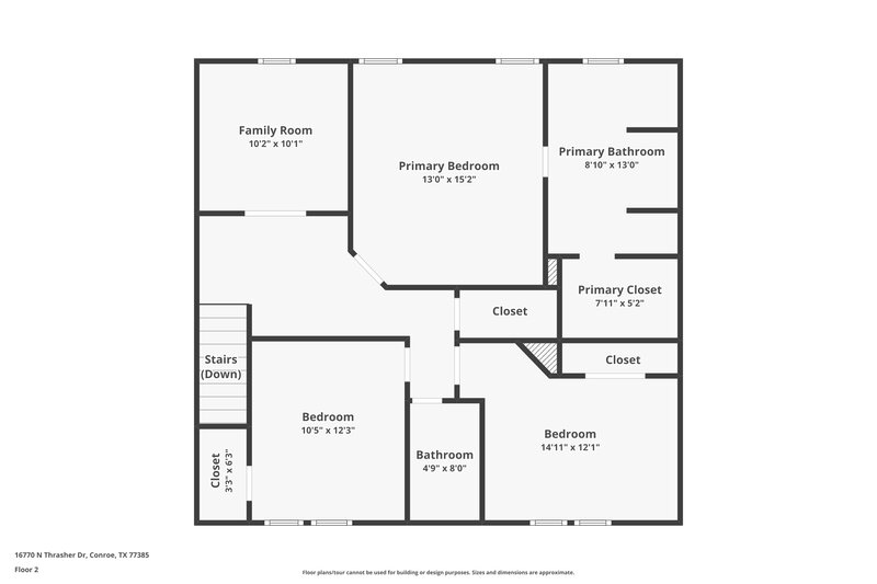 1,720/Mo, 16770 N Thrasher Dr Conroe, TX 77385 Floor Plan View 2