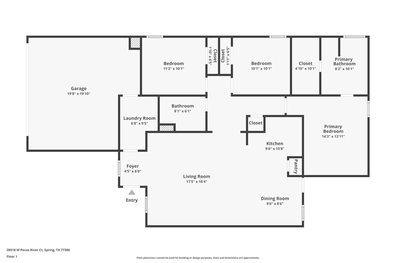 1,935/Mo, 28918 W Pecos River Ct Spring, TX 77386 Floor Plan View