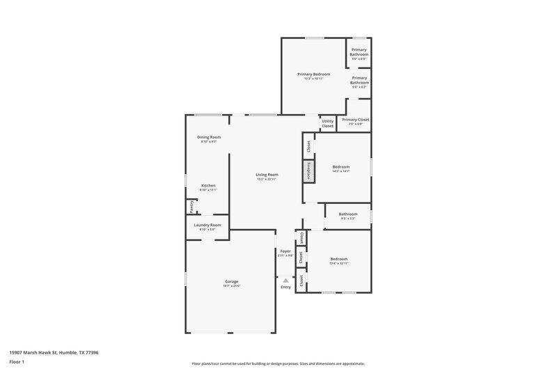 1,665/Mo, 15907 Marsh Hawk Street Humble, TX 77396 Floor Plan View