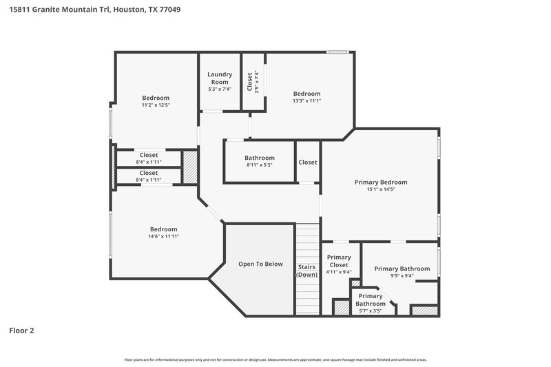 2,145/Mo, 15811 Granite Mountain Trail Houston, TX 77049 Floor Plan View 2