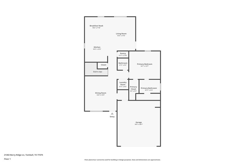 1,960/Mo, 21302 Berry Ridge Lane Tomball, TX 77375 Floor Plan View