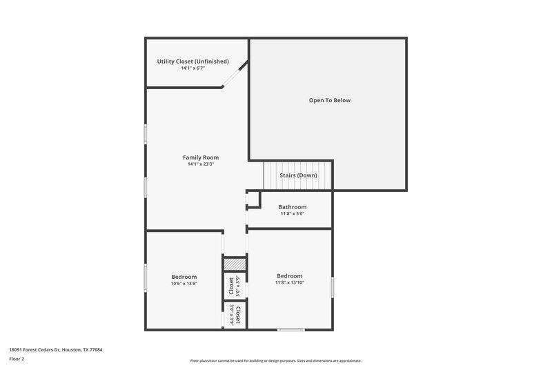 1,900/Mo, 18091 Forest Cedars Drive Houston, TX 77084 Floor Plan View 2