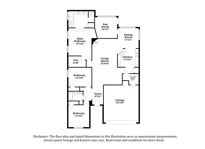 2,110/Mo, 19606 Winding Canyon Lane Katy, TX 77449 Floor Plan View
