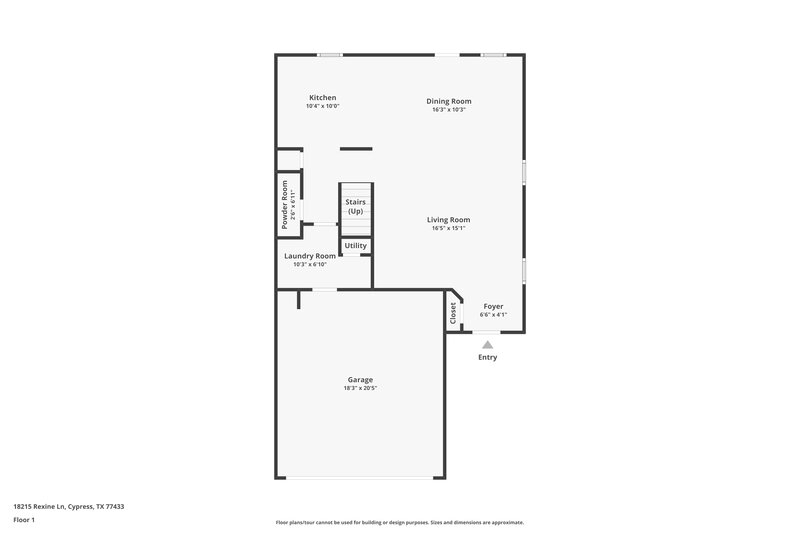 1,785/Mo, 18215 Rexine Lane Cypress, TX 77433 Floor Plan View