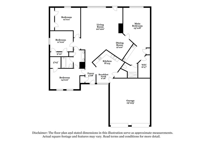 1,965/Mo, 7227 Dogwood Trail Drive Humble, TX 77346 Floor Plan View