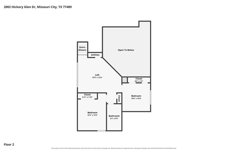 1,940/Mo, 2002 Hickory Glen Dr Missouri City, TX 77489 Floor Plan View 2