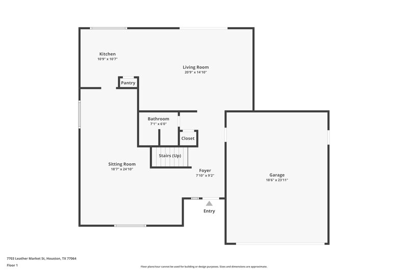 1,680/Mo, 7703 Leather Market St Houston, TX 77064 Floor Plan View