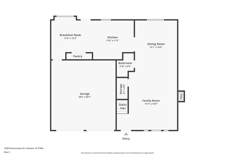 1,785/Mo, 12202 Greencanyon Dr Houston, TX 77044 Floor Plan View