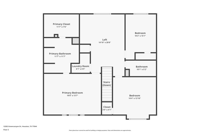 1,785/Mo, 12202 Greencanyon Dr Houston, TX 77044 Floor Plan View 2