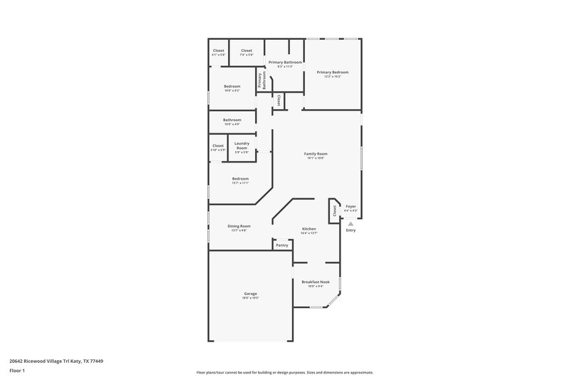 1,995/Mo, 20642 Ricewood Village Trail Katy, TX 77449 Floor Plan View
