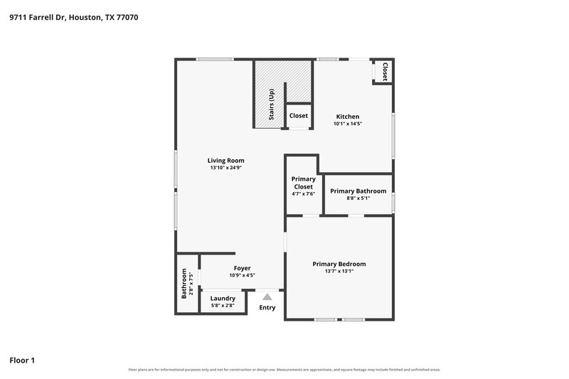 1,755/Mo, 9711 Farrell Dr Houston, TX 77070 Floor Plan View