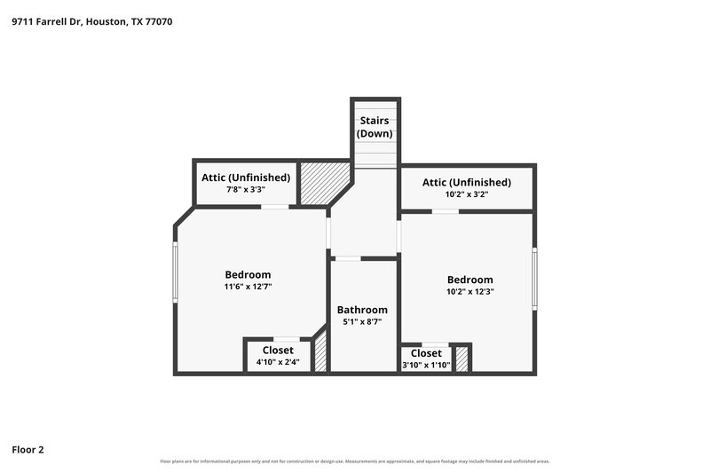 1,755/Mo, 9711 Farrell Dr Houston, TX 77070 Floor Plan View 2