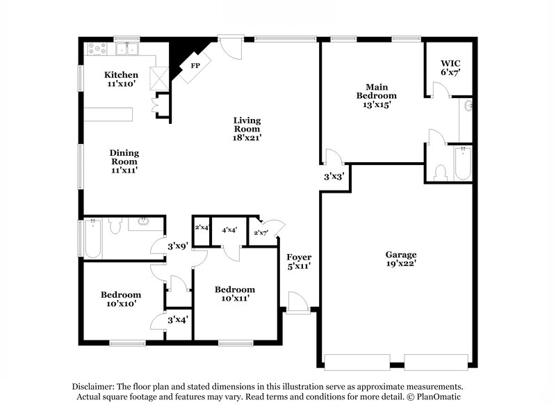 1,975/Mo, 2613 Orion Dr League City, TX 77573 Floorplan View