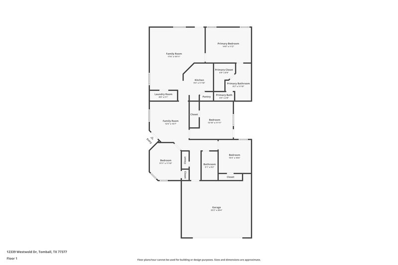 1,840/Mo, 12339 Westwold Dr Tomball, TX 77377 Floor Plan View