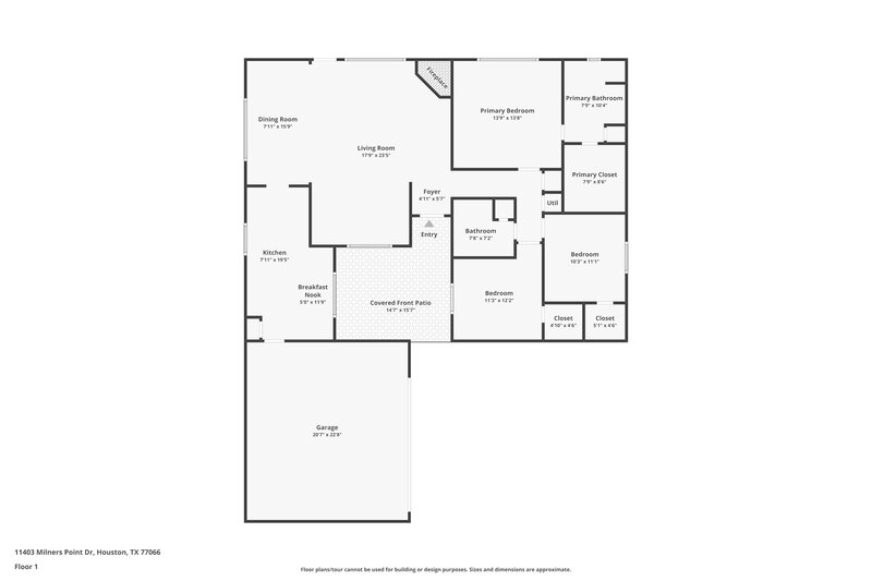 1,780/Mo, 11403 Milners Point Dr Houston, TX 77066 Floor Plan View