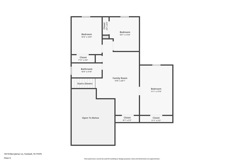 1,970/Mo, 10110 Berrybriar Ln Tomball, TX 77375 Floorplan View 2