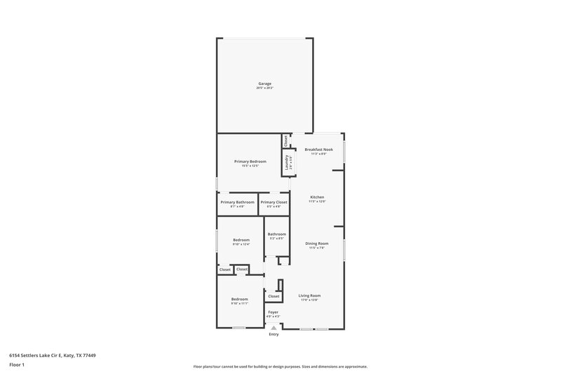 1,560/Mo, 6154 Settlers Lake Cir E Katy, TX 77449 Floor Plan View