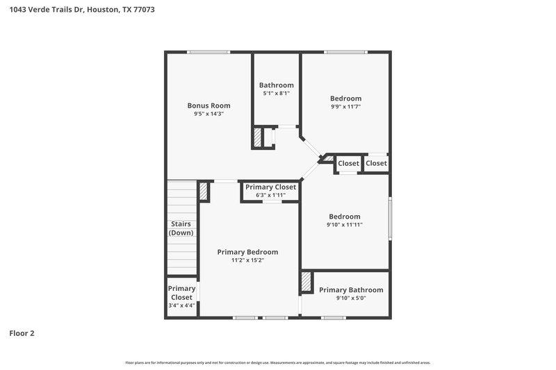 1,645/Mo, 1043 Verde Trails Dr Houston, TX 77073 Floor Plan View