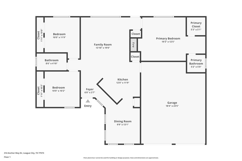 1,690/Mo, 314 Anchor Way League City, TX 77573 Floor Plan View