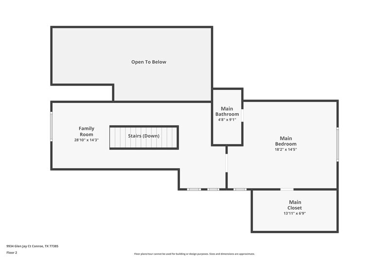1,860/Mo, 9934 Glen Jay Ct Conroe, TX 77385 Floor Plan View 2