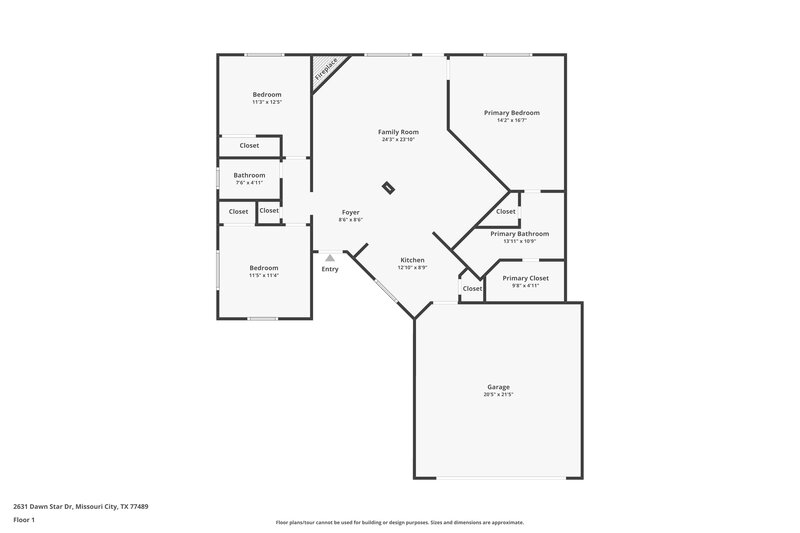 2,520/Mo, 2631 Dawn Star Dr Missouri City, TX 77489 Floor Plan View