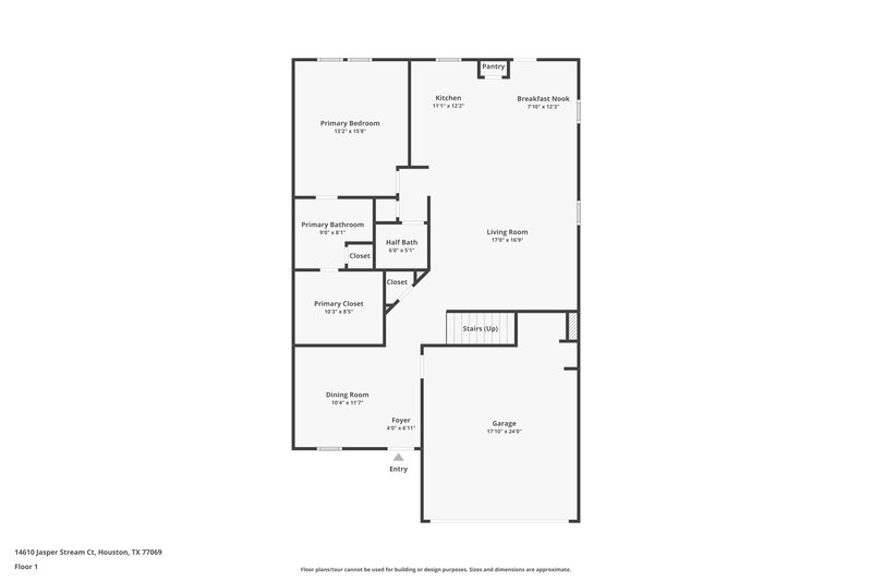 2,220/Mo, 14610 Jasper Stream Court Houston, TX 77069 Floorplan View