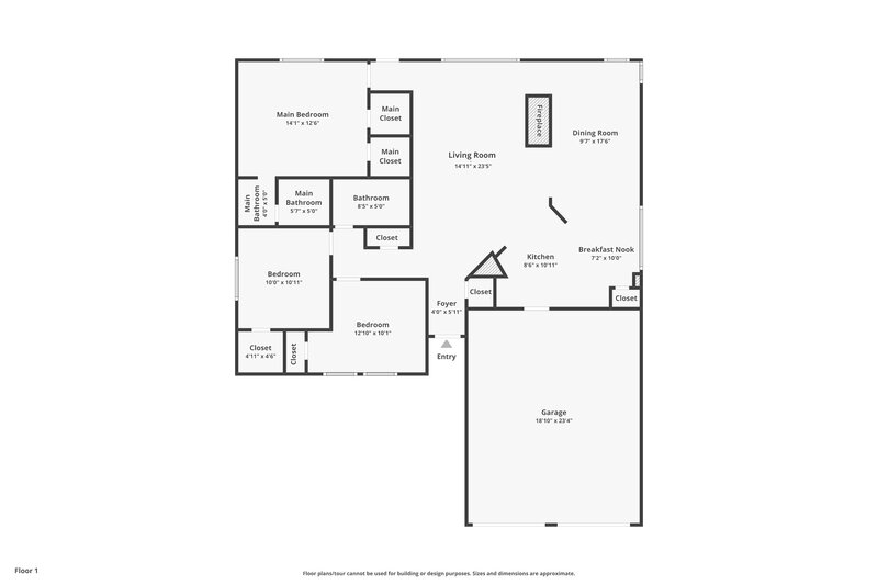 2,060/Mo, 415 Charidges Drive Houston, TX 77034 Floor Plan View