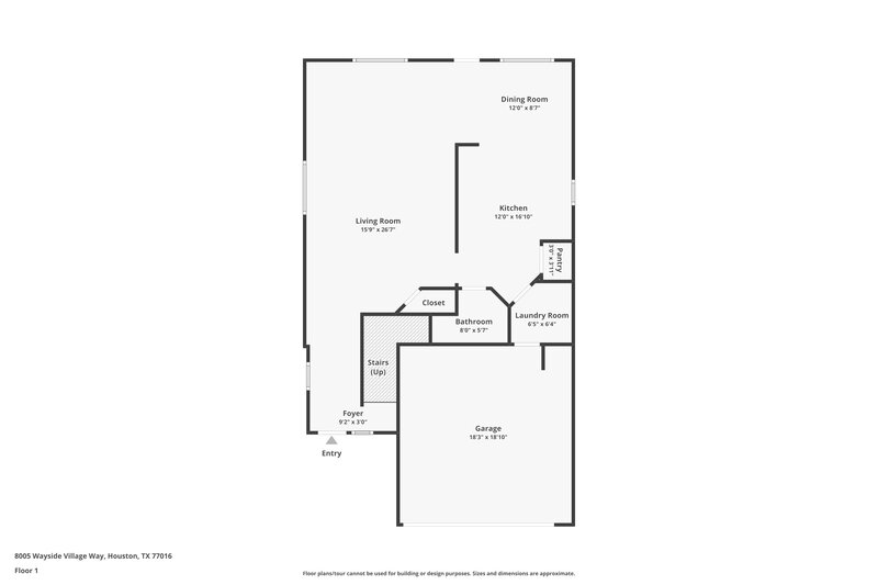 1,850/Mo, 8005 Wayside Village Way Houston, TX 77016 Floor Plan View 2