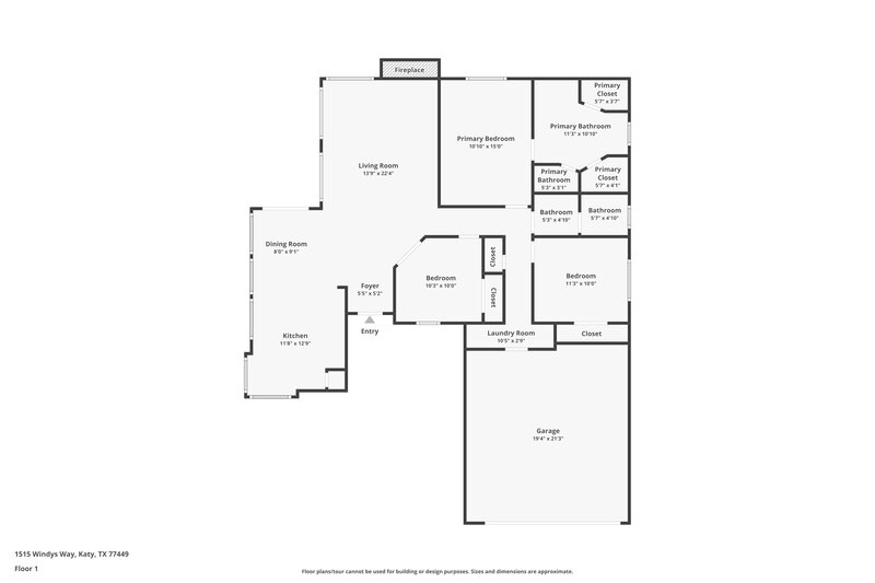 1,745/Mo, 1515 Windys Way Katy, TX 77449 Floor Plan View