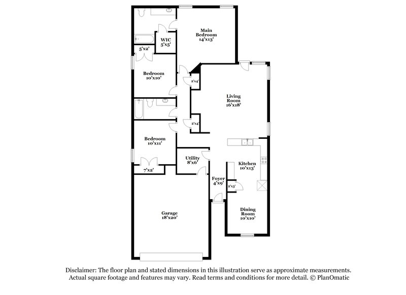 1,935/Mo, 415 Crosby Village Dr Crosby, TX 77532 Floor Plan View