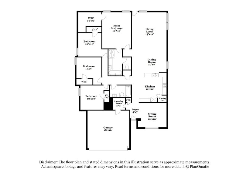 2,205/Mo, 135 Tonkawa Canyon Dr La Marque, TX 77568 Floor Plan View