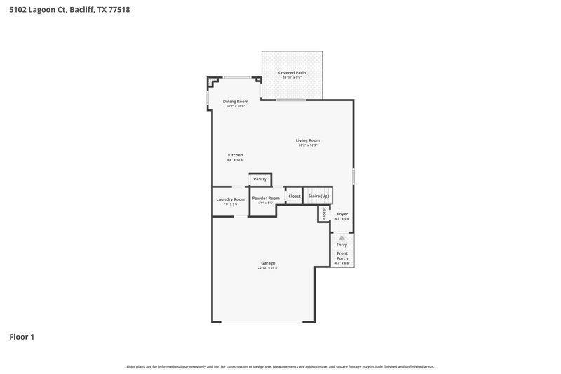 2,080/Mo, 5102 Lagoon Ct Bacliff, TX 77518 Floor Plan View