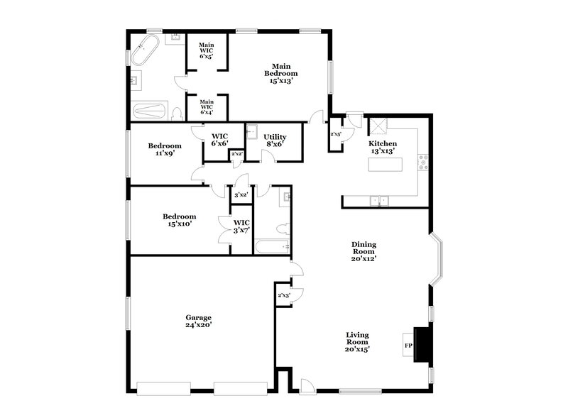 2,045/Mo, 28614 Champion Oaks Dr Magnolia, TX 77354 Floor Plan View