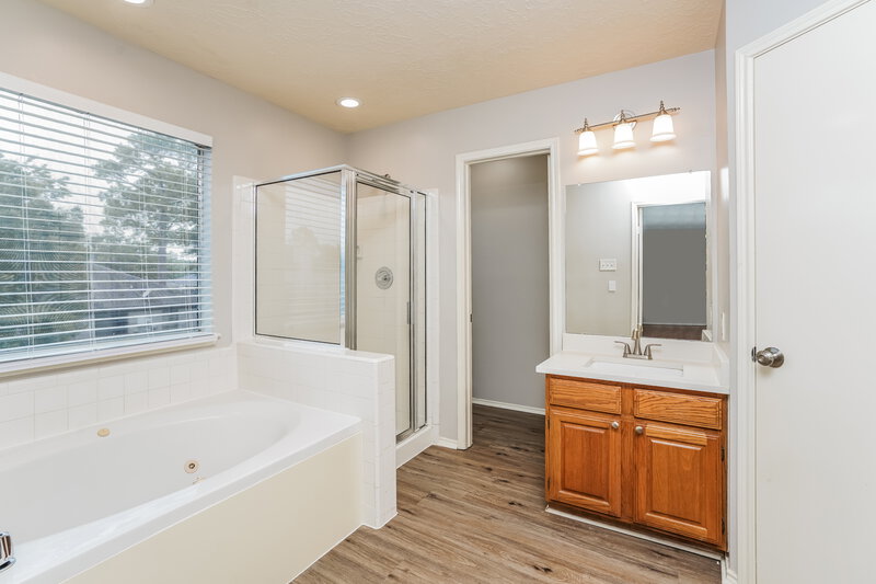 2,025/Mo, 8310 Woodland Willows Dr Houston, TX 77083 Main Bathroom View