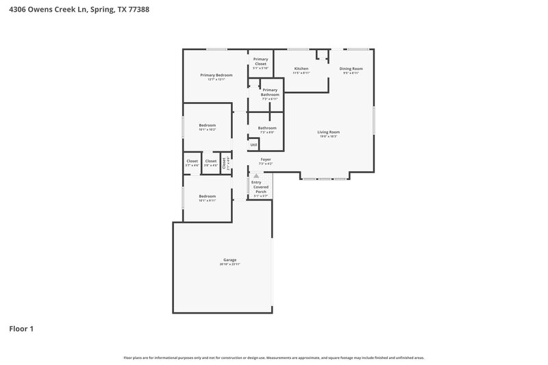 0/Mo, 4306 Owens Creek Ln Spring, TX 77388 Floor Plan View
