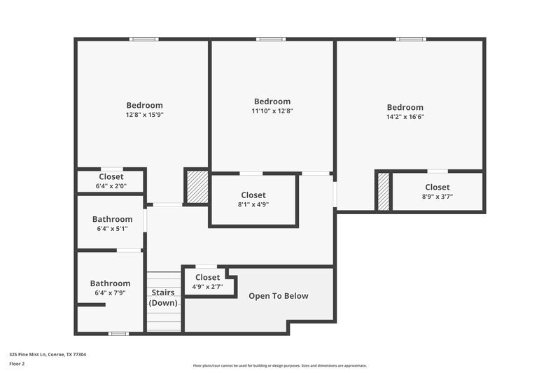 2,170/Mo, 325 Pine Mist Ln Conroe, TX 77304 Floor Plan View 2