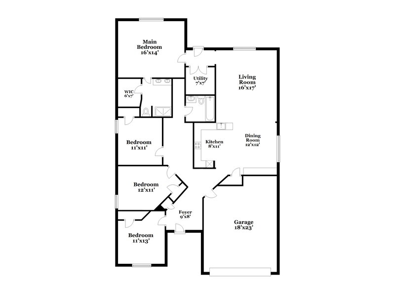 2,300/Mo, 20410 Sweet Louetta Ln Spring, TX 77388 Floor Plan View