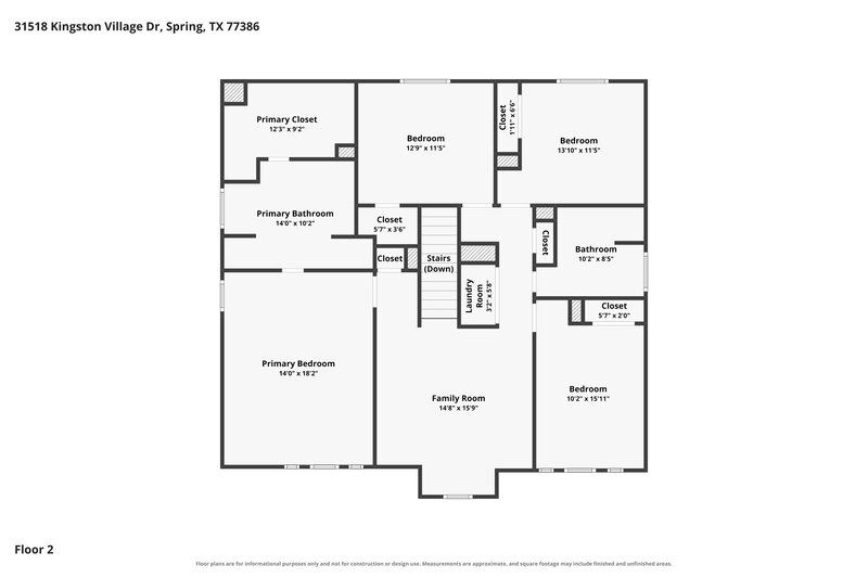 2,000/Mo, 31518 Kingston Village Dr Spring, TX 77386 Floor Plan View 2