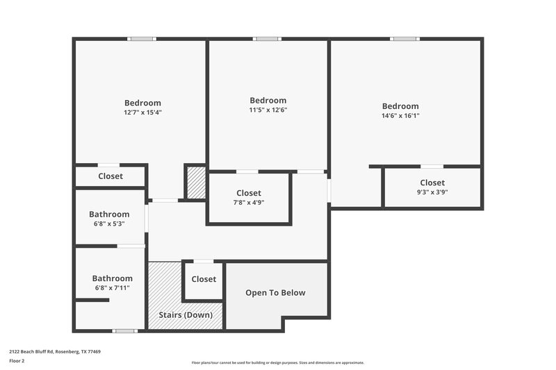 2,275/Mo, 2122 Beach Bluff Rd Rosenberg, TX 77469 Floor Plan View 2