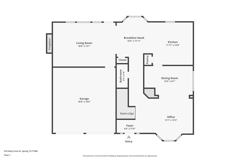 2,230/Mo, 519 Holly Crest Dr Spring, TX 77386 Floor Plan View